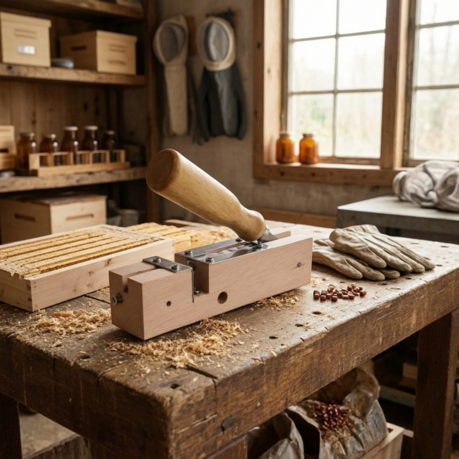 Beekeeping Frame Puncher Manual Tool for Beekeepers, Workshop