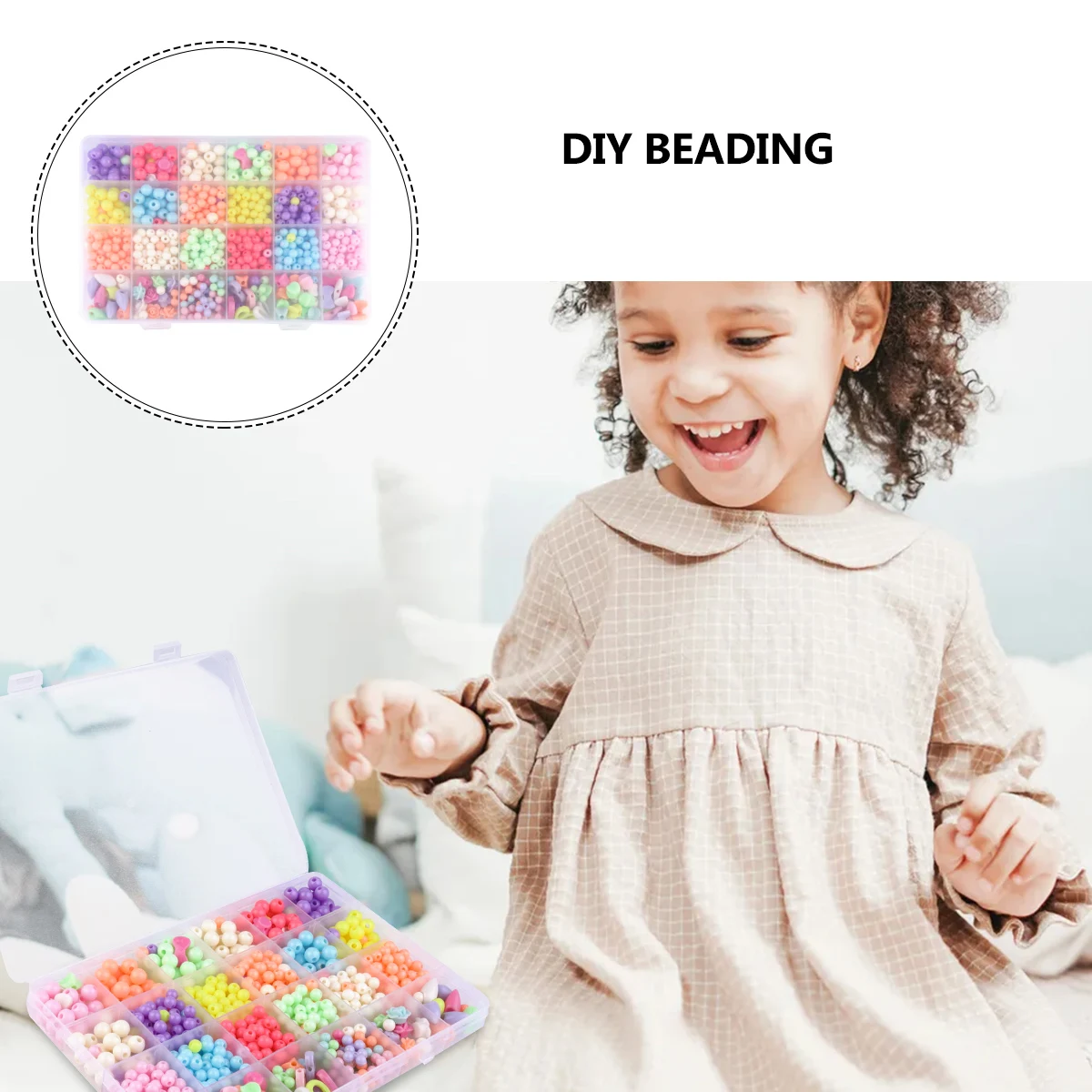 

24 Grids Beaded Toys DIY Kids Education Plastic Crafts Development Beads for Jewelry Making H Eye Coordination Child Cognitive