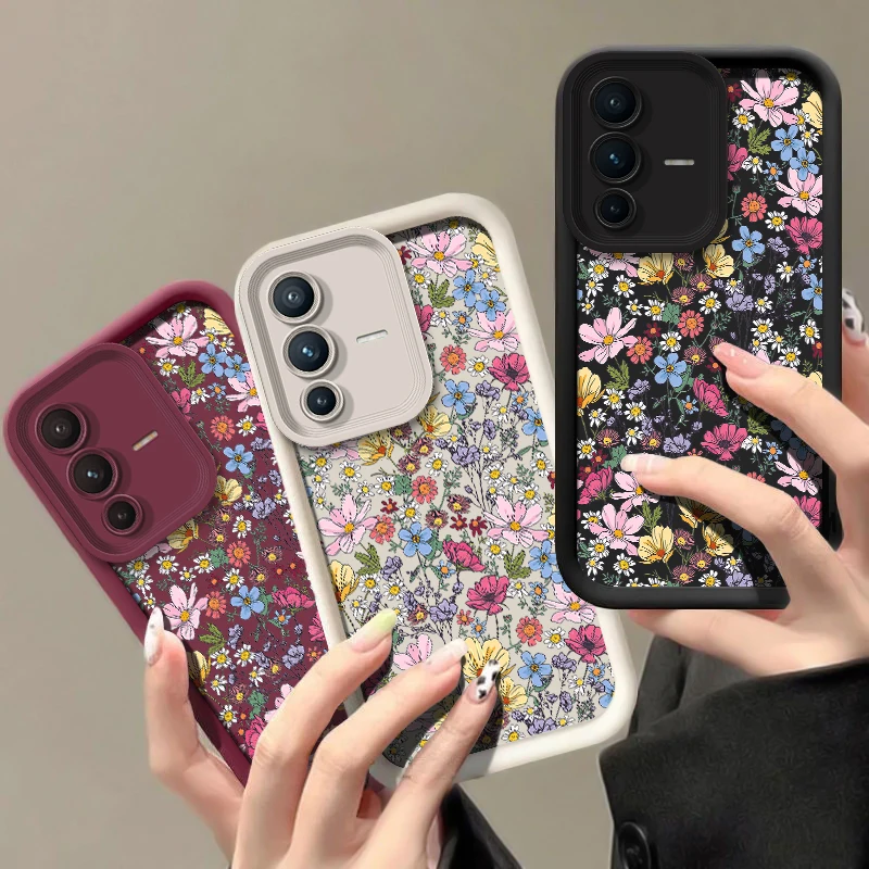 حافظة لهاتف شاومي بوكو C61 C55 C51 C50 C40 C31 M7 4G M6 Plus M5S M4 M3 Pro M2 C65 غطاء مطبوع عليه زهور