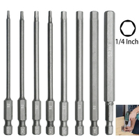 8pcs 100mm Hex Head Allen Wrench Drill Bits Set SAE Metric Allen Electric Hexagonal Bit Screwdriver Socket Bit Power Tool Parts