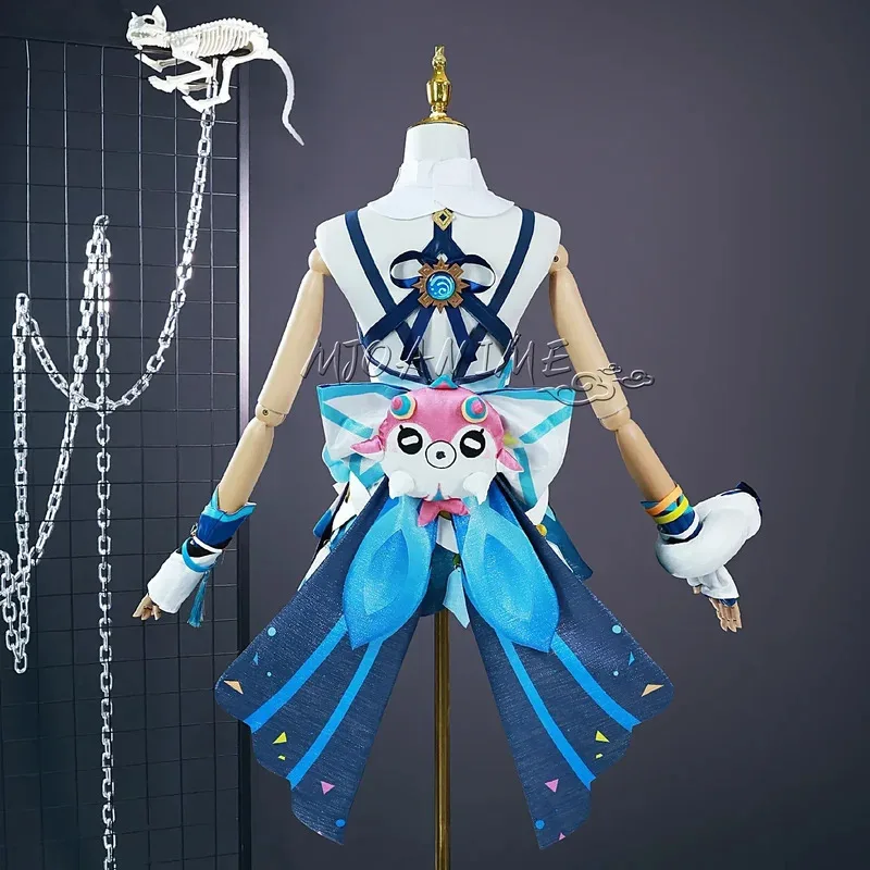 

aaa12 3High Quality Genshin Impact Mualani Cosplay Dress Costume Outfit Uniform Wig Shoes Full Sets shoe