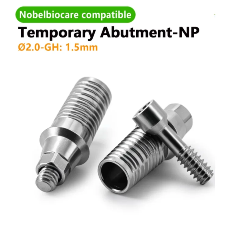 Dental Accessories Nobel Biocare Compatible Temporary Ti Base NP RP 1.5mm Screw Retained CAD/CAM Prosthesis Restoration Parts
