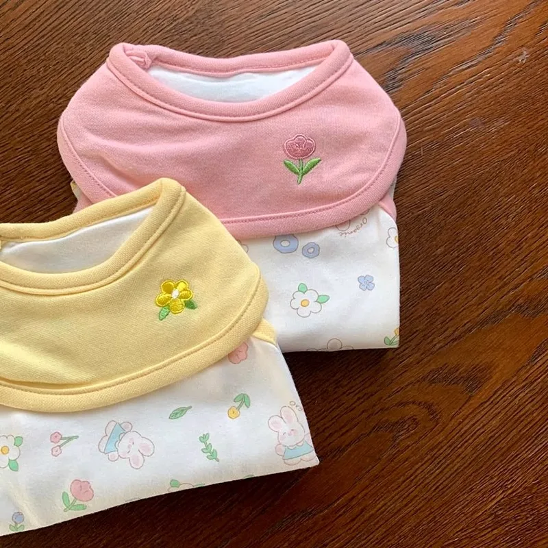 Vêtements d'été pour chiens de compagnie, imprimé floral, gilet en peluche fin, Bichon Frise, pull décontracté, vêtements de Couple poméranien