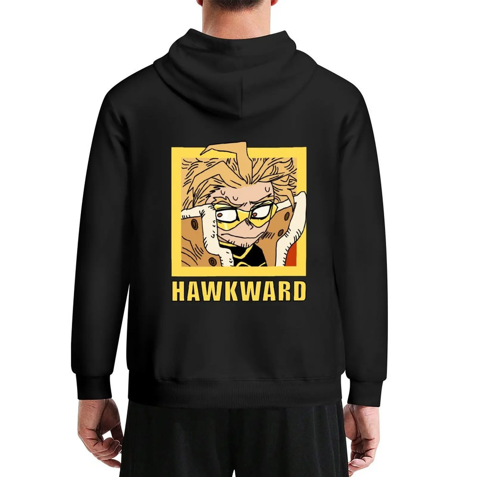BNHA! Hawks HAWKWARD anime meme t shirt Hoodie anime clothes men's sweat-shirt set japanese style hoodies for men