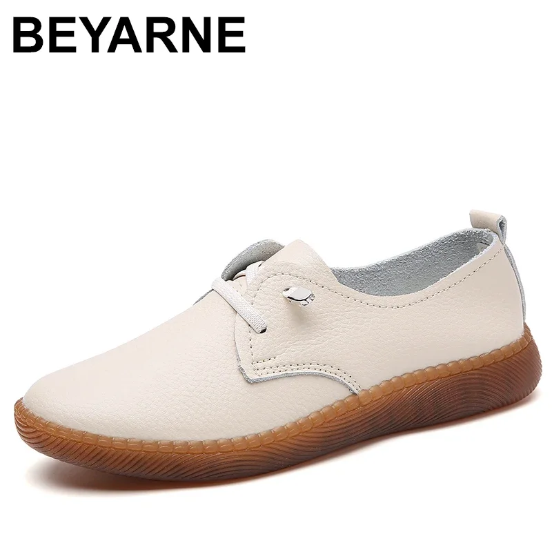 100% Genuine Leather Summer Women Casual Shoes Female Spring White Shoes Sneakers Soft Flats Breathable Outdoors Footwear