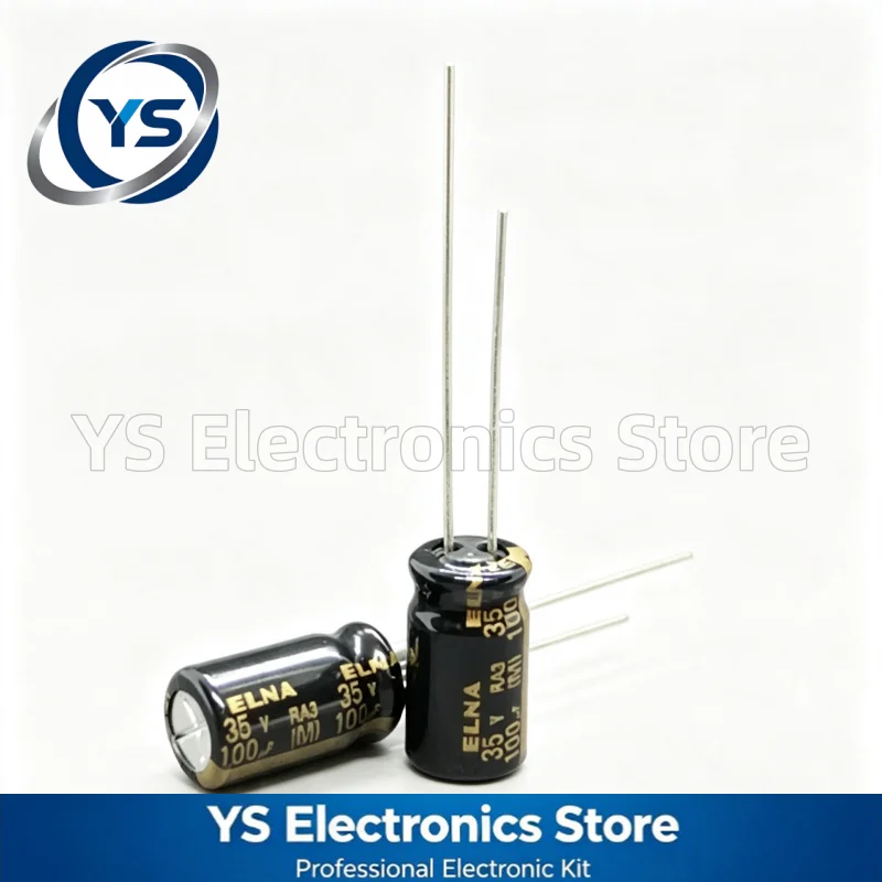 20-200pcs ELNA RA3 Series 35V100UF 6.3x11mm RA3-35V101MF3# 100UF35V 35V 100UF Audio Electrolytic Capacitor New and Original 20%