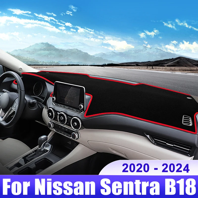 

For Nissan Sentra B18 2020 2021 2022 2023 2024 Car Dashboard Cover Dash Mat Sun Shade Non-slip Pad Interior Accessories