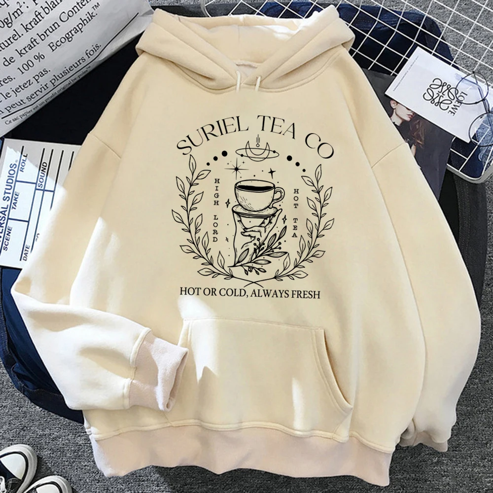 Acotar hoodies women Fleece graphic streetwear anime hoddies Pullover female vintage sweater