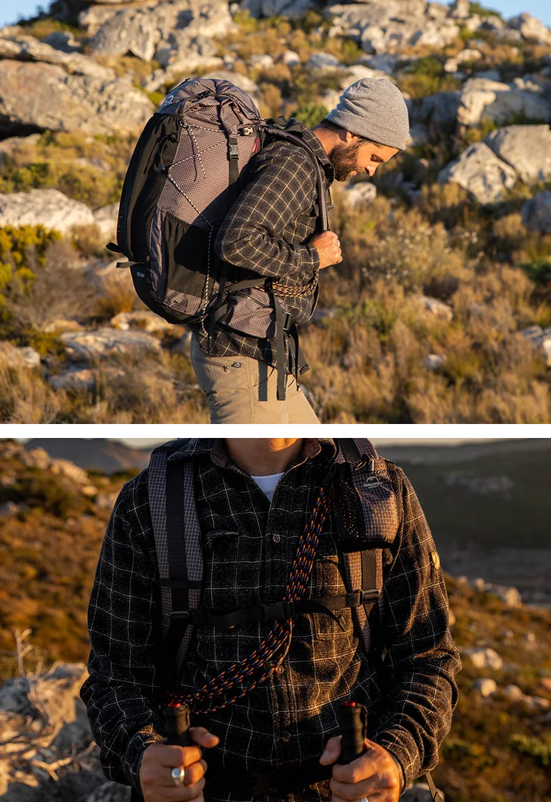 Naturehike Wanderrucksack 60+5L Große Kapazität Rock Series 2.0 Outdoor-Sporttasche Camping Klettern Reise Wasserdichter Rucksack – Detail 6