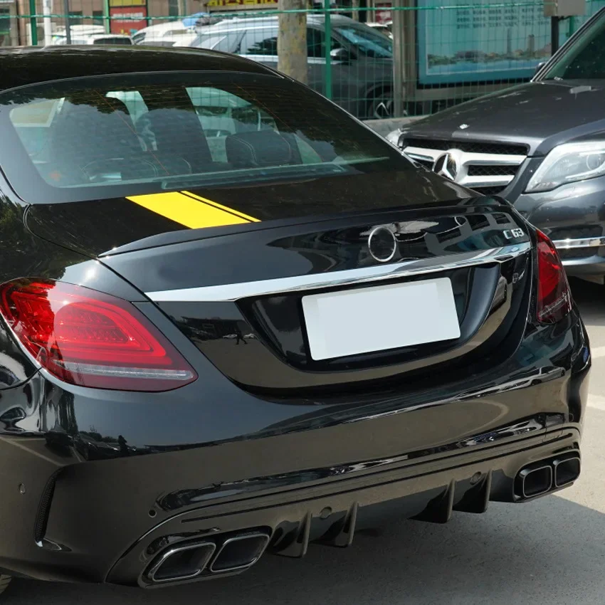 

Для Mercedes Benz C Class Sedan W205 багажник задний спойлер дефлектор C63s AMG стиль глянцевый черный 2015-2021