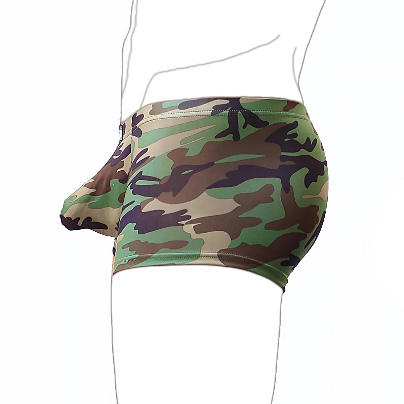 

Mens Shorts Low Waist U Shaped Pouch Camouflage Underwear Cueca Boxer Masculino Boxershort Herren Sexy трусы мужские