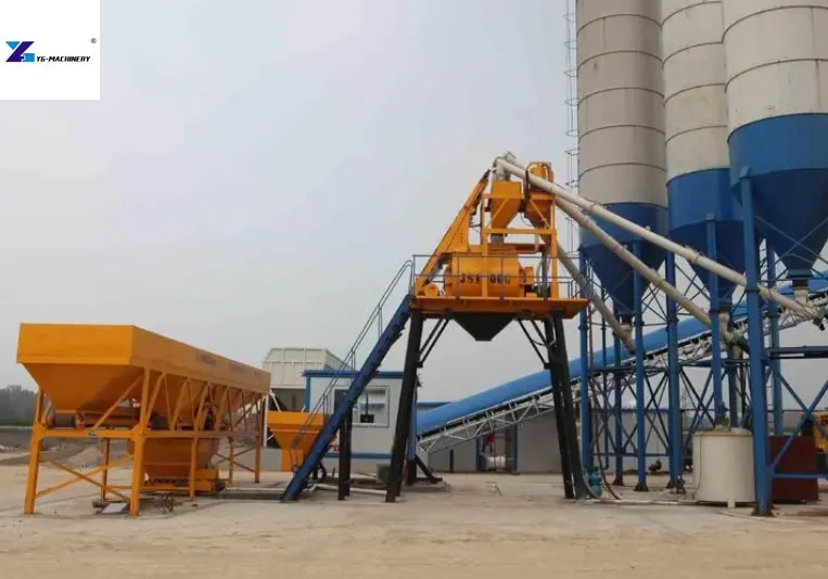 YG 10 To 50m3/h Precast Plant Concrete Used Mini Beton Central Stationary Batching Plant Concrete