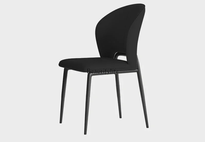 

13Home Premium Chair Italian Minimalist Cat Scratch Leather Soft Bag Backrest Dining Table Chair