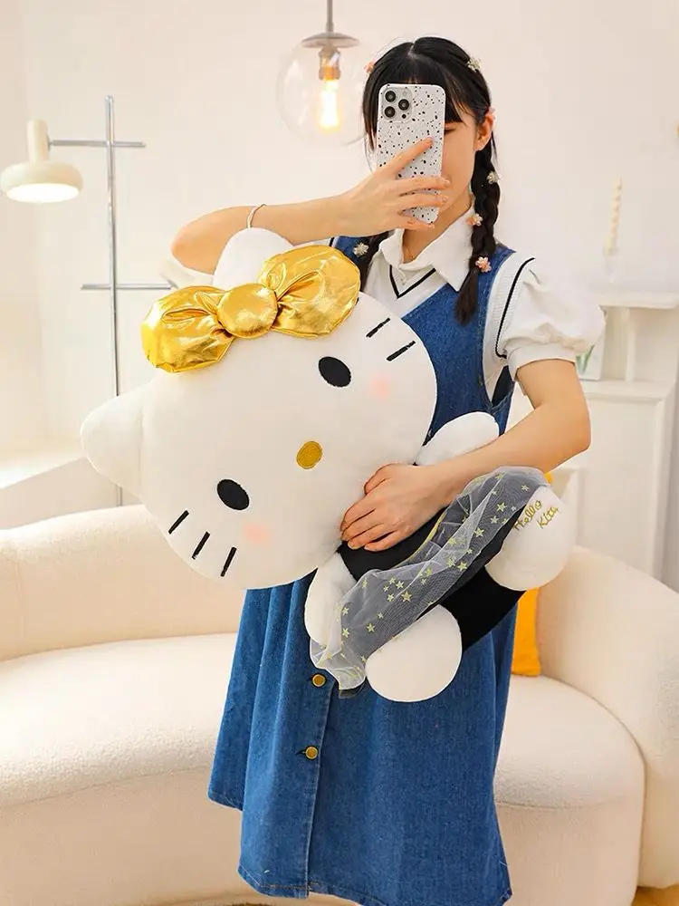 Big sized Sanrio Hello Kitty Kuromi Melody Cinnamoroll Stuffed Toys Soft Throw Pillow Plush Dolls Kids Birthday Valentines Gifts