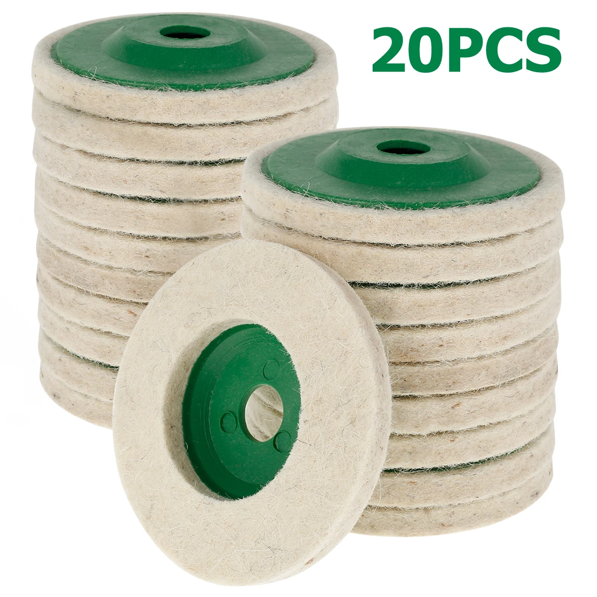 10/20Pcs 4 Inch Wool Felt Polishing Wheel Disc Wear Resistant Rust Removal Round Felt Buffing Pads For Angle Grinder Accessories