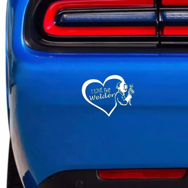 17 * 13.6cm Love Me Welding Machine Art Design Window Bumper Motorcycle Accessories Decoration Vinyl Car Stickers