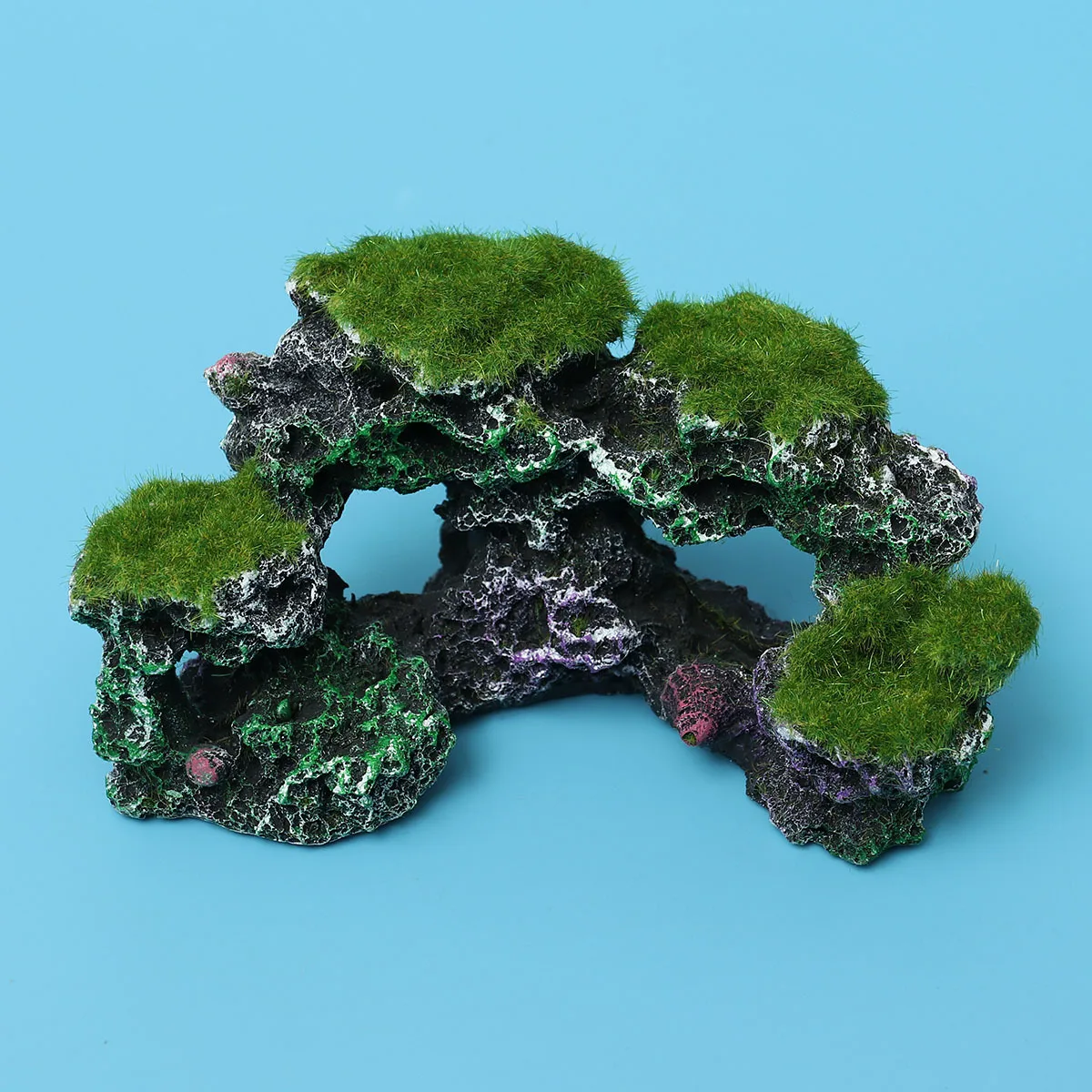 

Resin Fish Tank Moss Coral Cave Bridge Decor Aquarium Rockery Underwater Ornament Aquarium Decoration