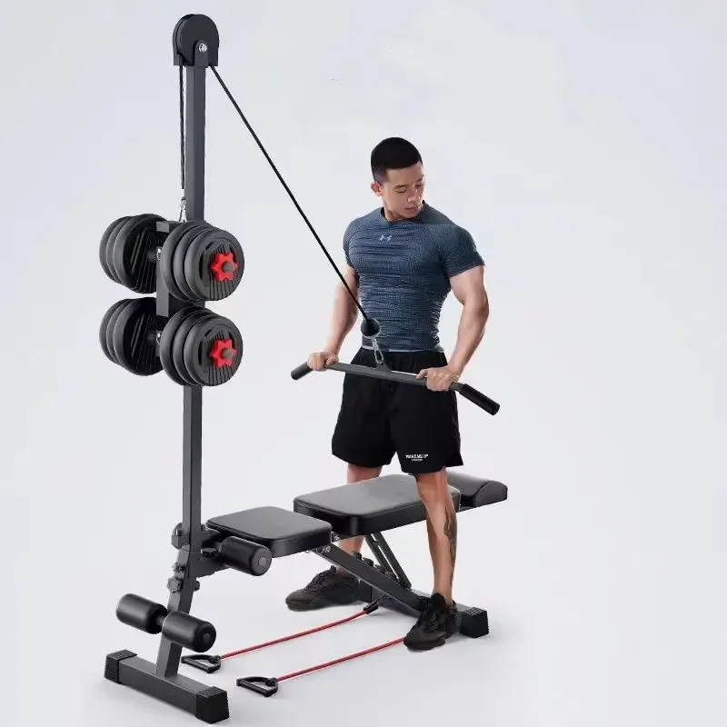 Multifunctional Adjustable Sit Up Assist Bench Bird Dog Press Dumbbell Rack Weightlifting Exercise Fitness Equipment Home Gym