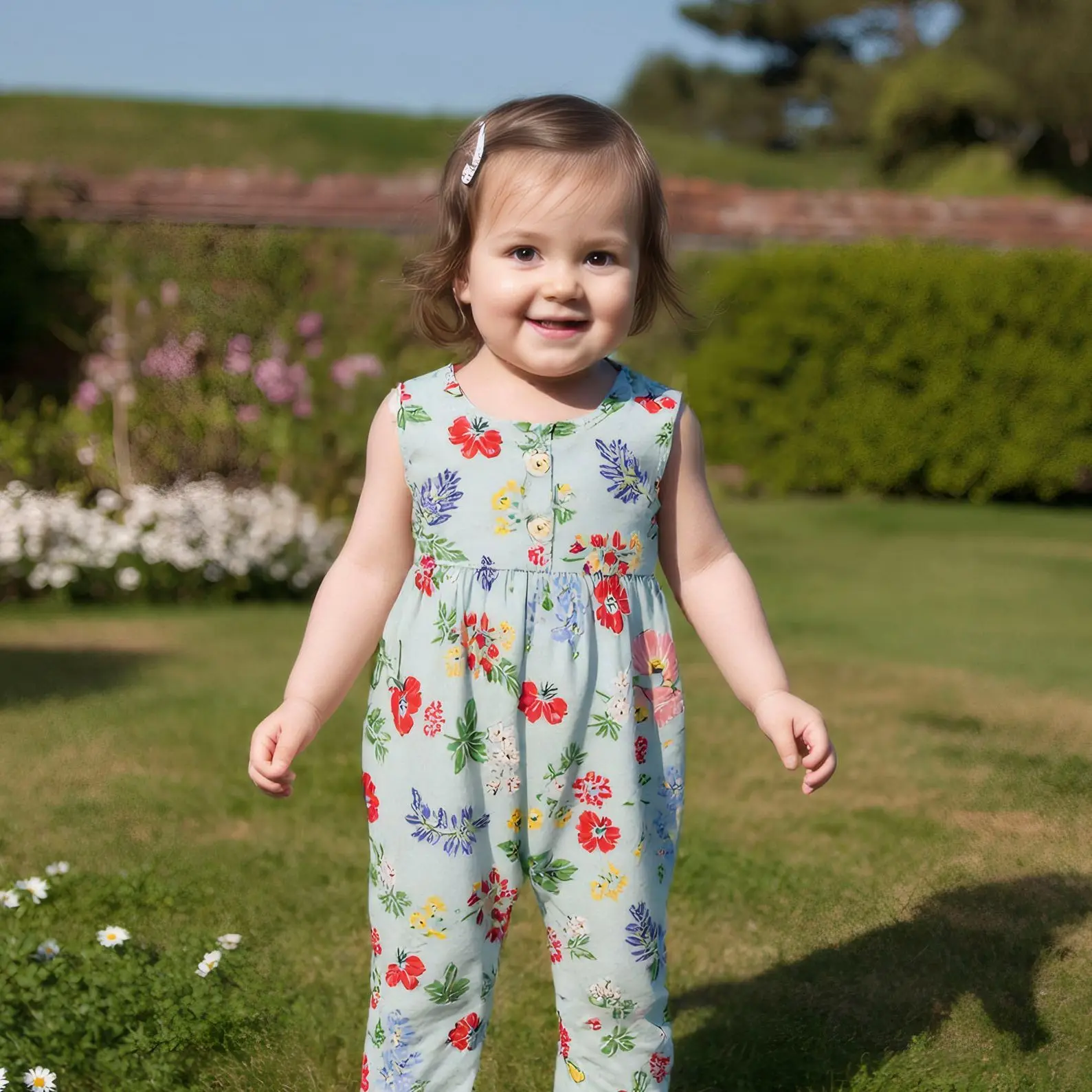 

Sanlutoz Floral Casual Baby Girls Rompers Sleeveless Summer Toddler Jumpsuits Clothing