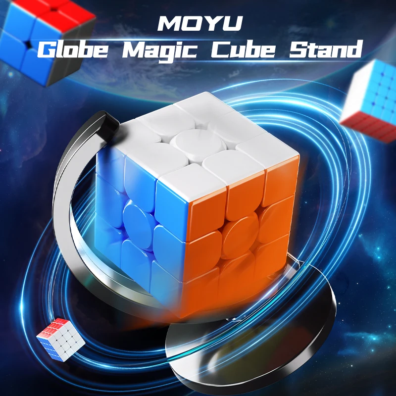 [CubeFun] MOYU Globe Magic Cube ยืน 2x2 3x3 4x4 5x5 สติกเกอร์วงเล็บปริศนาสีฐานพลาสติกผู้ถือของเล่นสําหรับของขวัญเด็ก