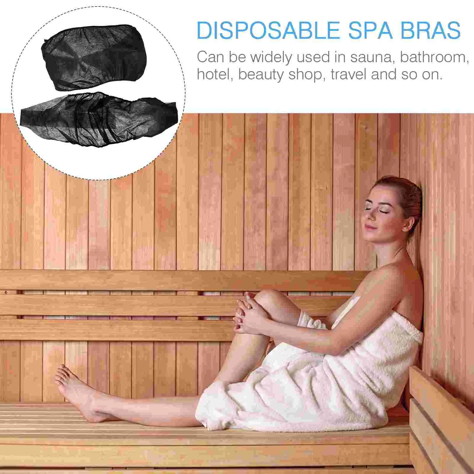 15 Pcs Disposable Non Woven Bras for Women Airbrush Tanning Spa Salon Strapless Adjustable Bra Sauna Sunbathing Vacation Massage