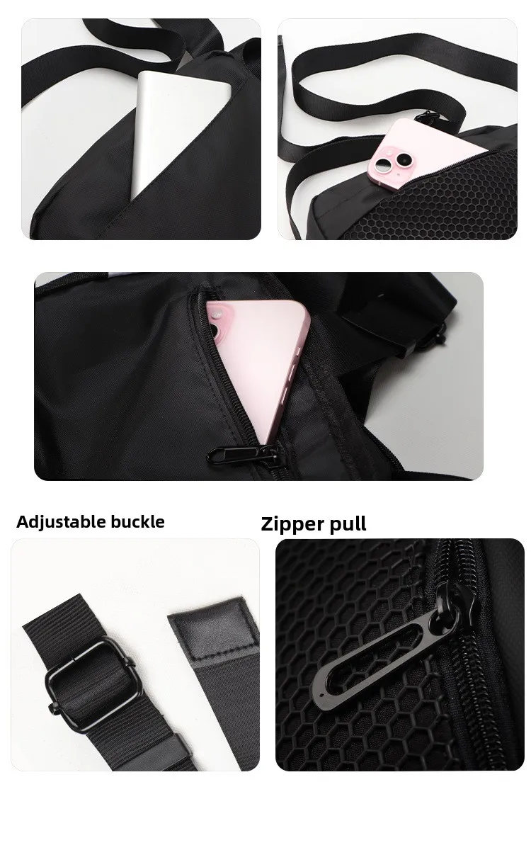 New Oxford Cloth Men's Single-shoulder Bag, Large-capacity Water-resistant Crossbody Bag, Casual Travel Bag, Loose Change Bag