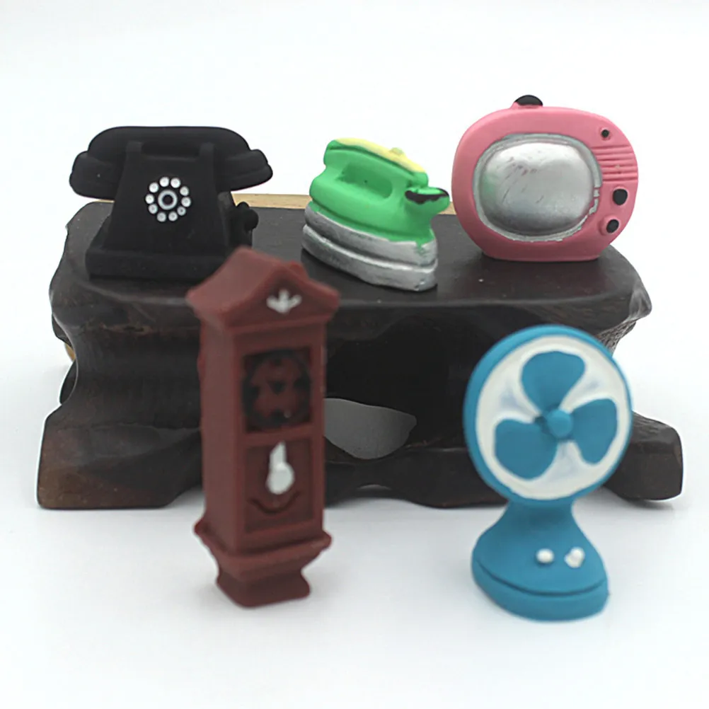 

10Pcs Miniature Vintage Home Appliances Scene DIY Decorations Pretend Room Box Micro Landscape Household Ornament