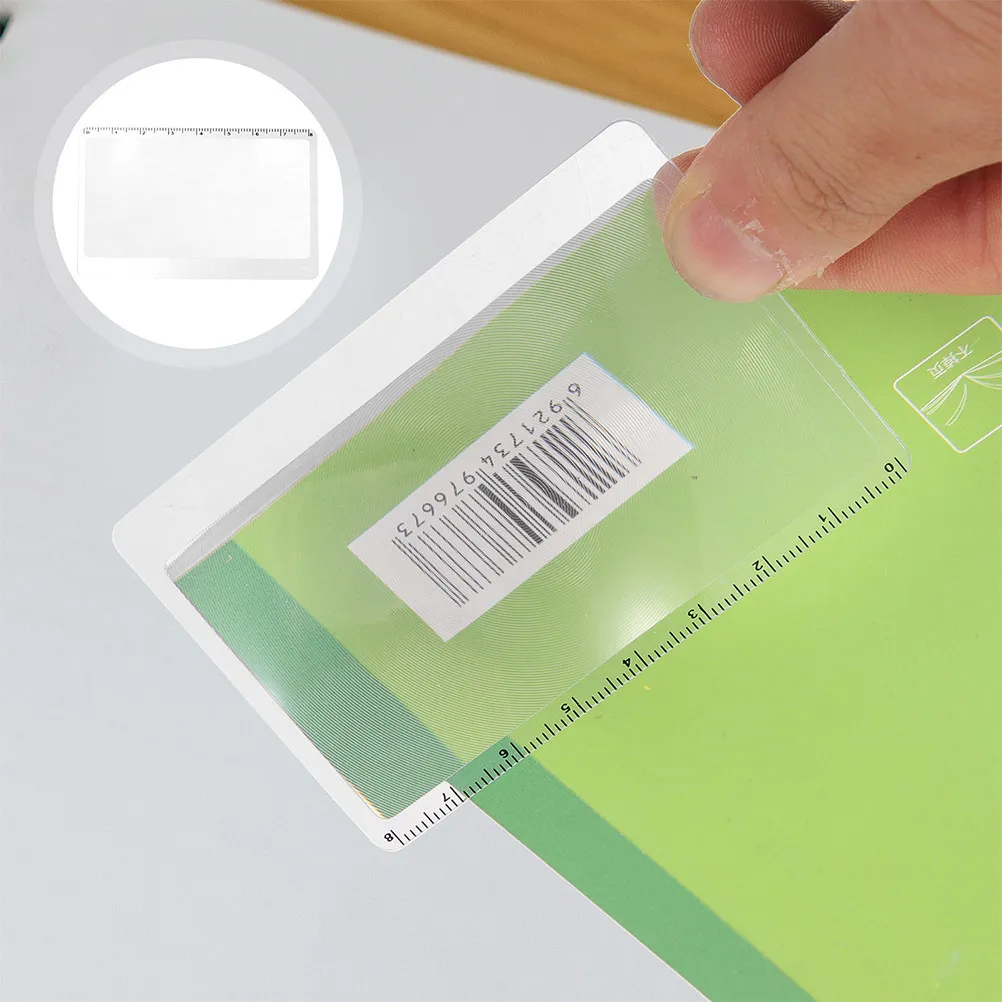 12pcs Credit Card Magnifier Page Page Magnifying Card Bookmark Magnifier With Measurement Scale For Reading Books Magazine Newsp