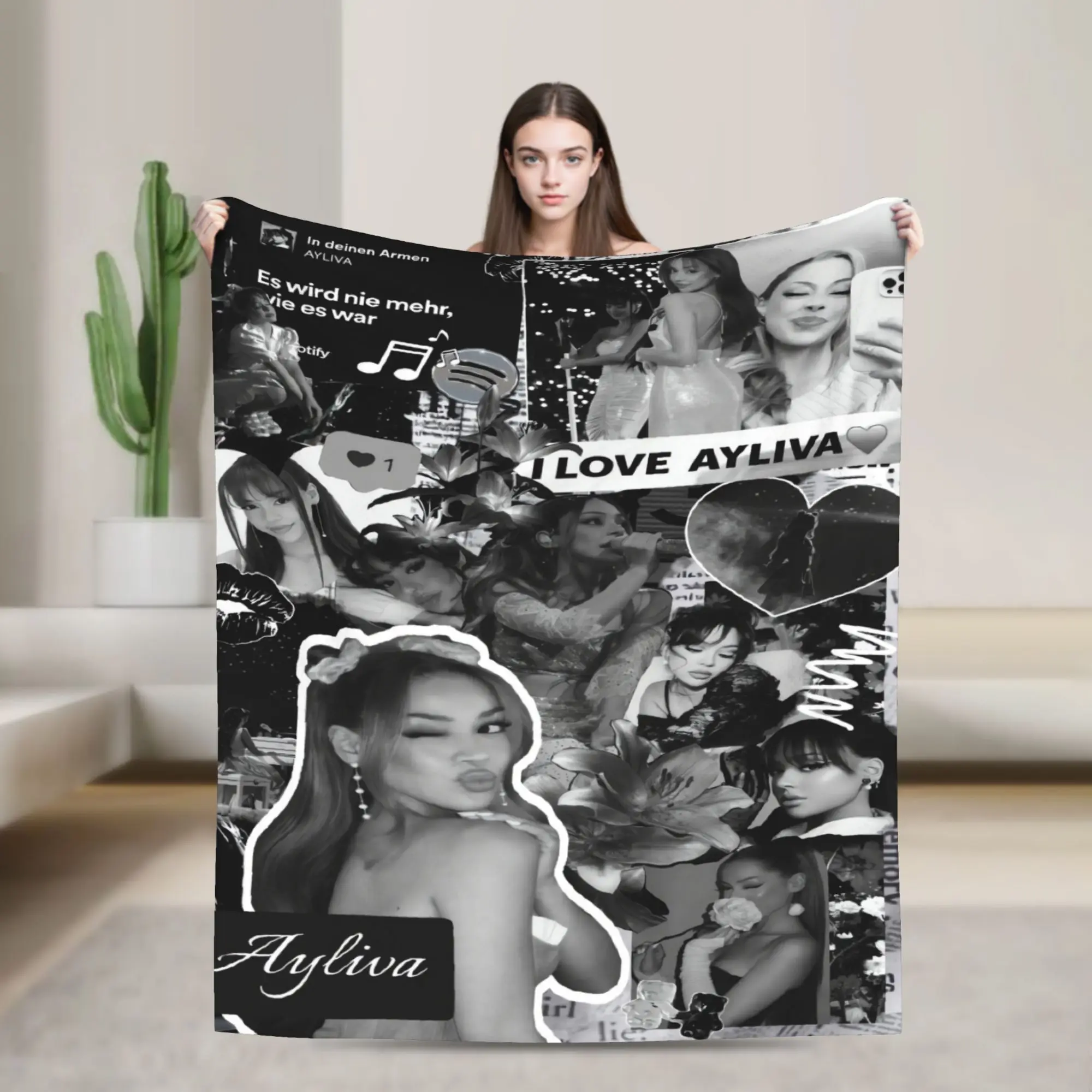 Super Soft BlanketKids Adult Travel Ayliva Singer Tour 2025 Throw Blanket  Flannel Bedspread For Outdoor Graphic Sofa Bed Cover