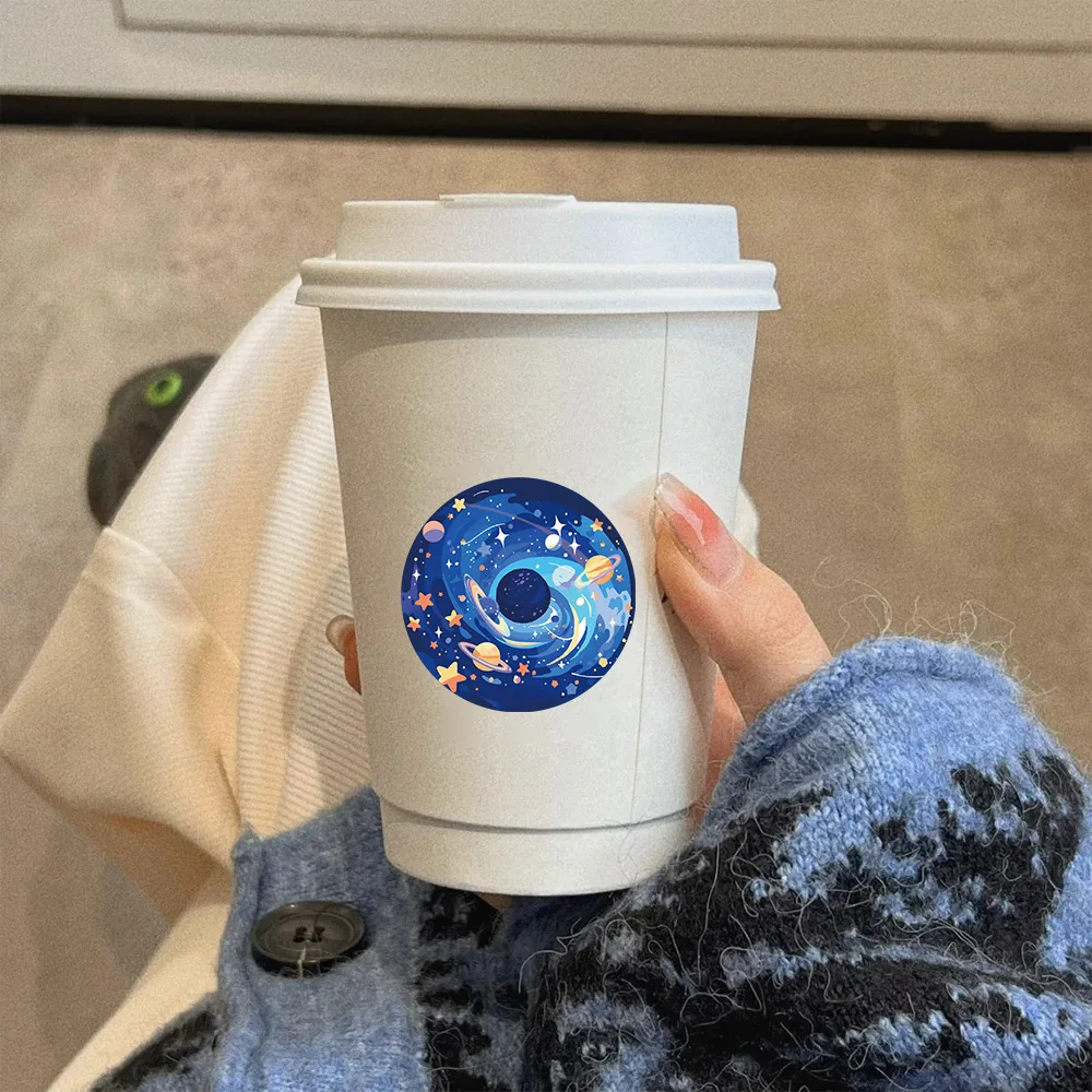 500 قطعة/لفة لطيف رائد الفضاء لفة ملصقات الديكور الإبداعي هدية للأطفال DIY بها بنفسك ختم ملصقات القرطاسية الديكور #3