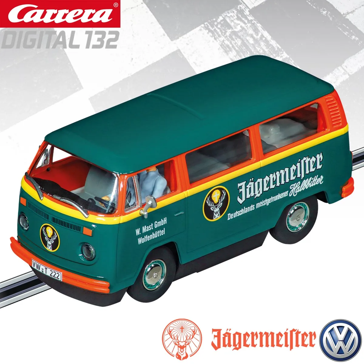 Carrera Slot Car Digital132 VW Bus T2b 31095 Peace and Love / 31096 Porsche Renndienst / 32033 Ambulance / 32034 Jägermeister