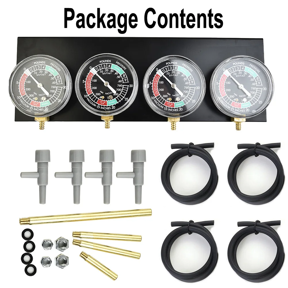 Motorcycle Carburetor Vacuum Balancer Synchronizer Gauge 2/4 Cylinder Kit Gauge 2/4-Carb Set For Motorcycle Carb Sync