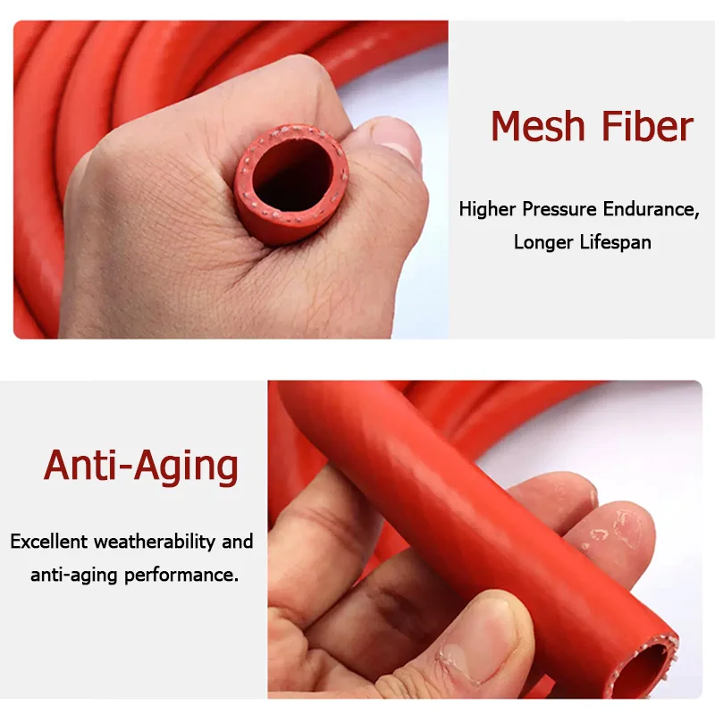 1/3/5Meter Inner Diameter 4~32mm Red Silicone Hose Flexible Woven Heat Resistant Tube High Presure Auto Cylinder Vacuum Pipe