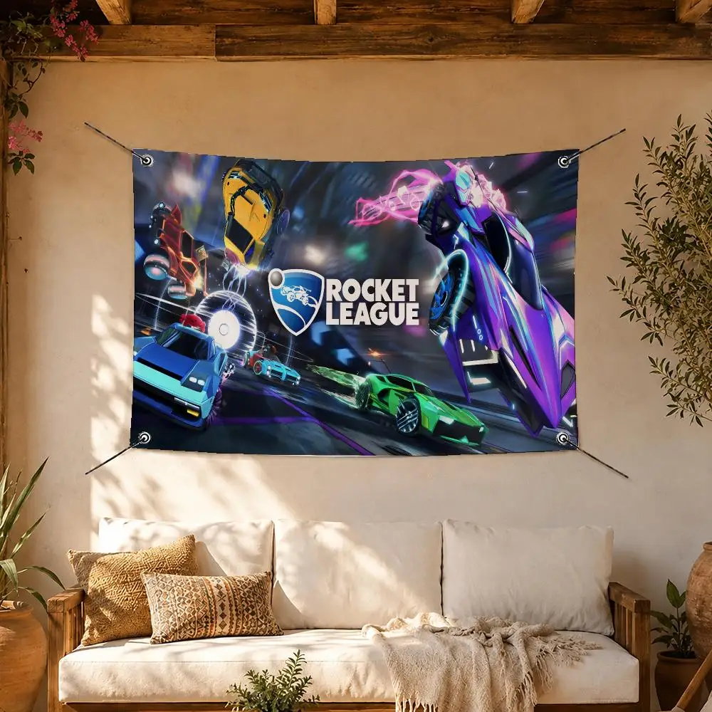 Pro Game Rocket League Flags Room Home Decor Wall‑Hanging Art Banner, Outdoor for Bedroom Party Background Decoration