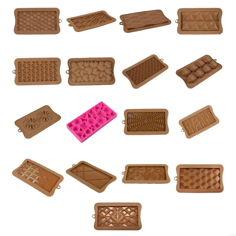 45BE Chocolate Molds 3D Handmade Soap Bar Craft Kitchen Baking Fond Family Home