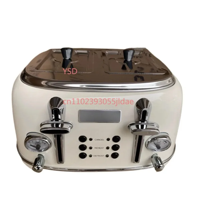 4 Slice Automatic Bread Slicer Toaster, Retro Multifunctional Breakfast Machine for Household Commercial Use