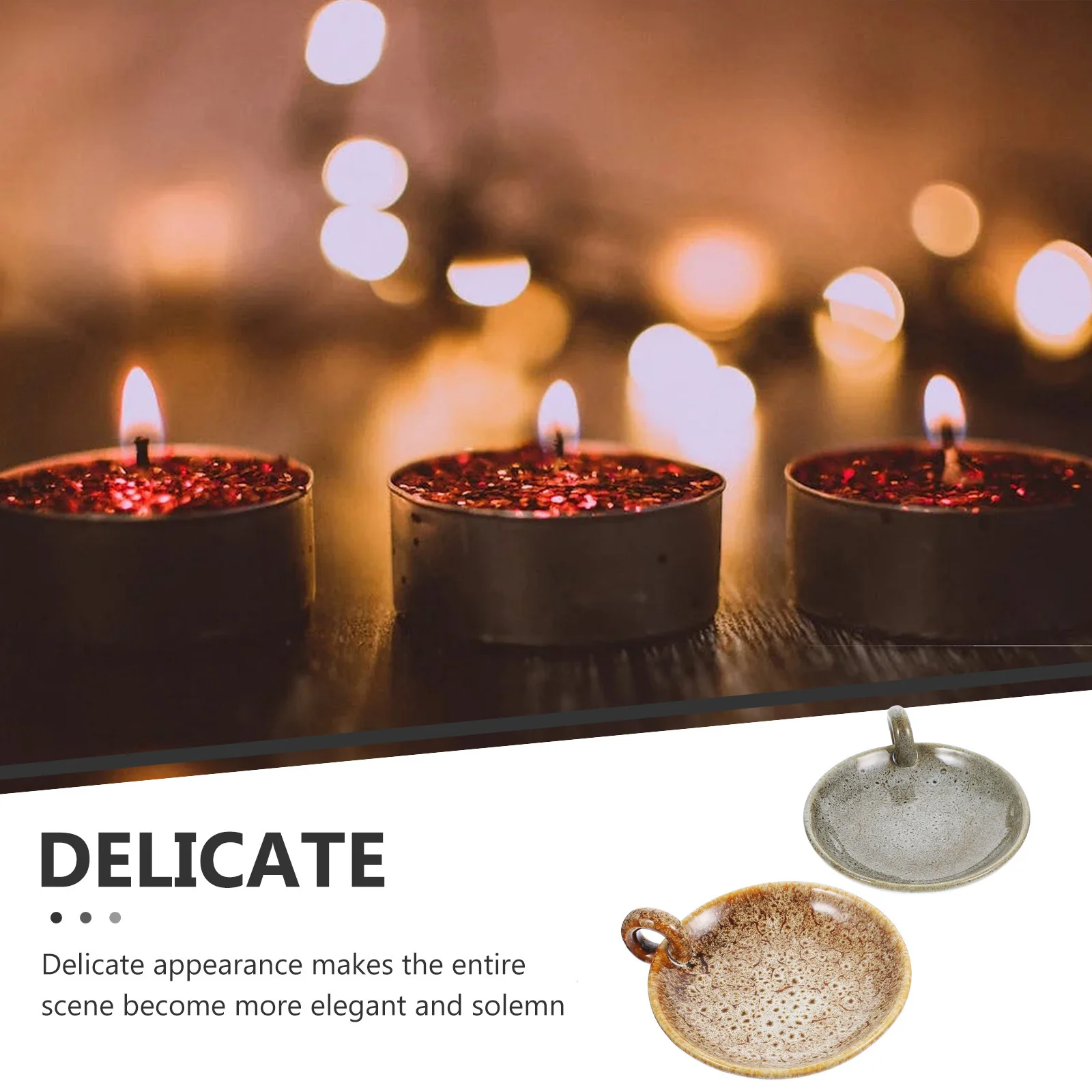 2 قطعة صينية سيراميك تصميم بسيط هيكل رائع أنيق طاولة طعام ديكور حامل رائحة الوقوف