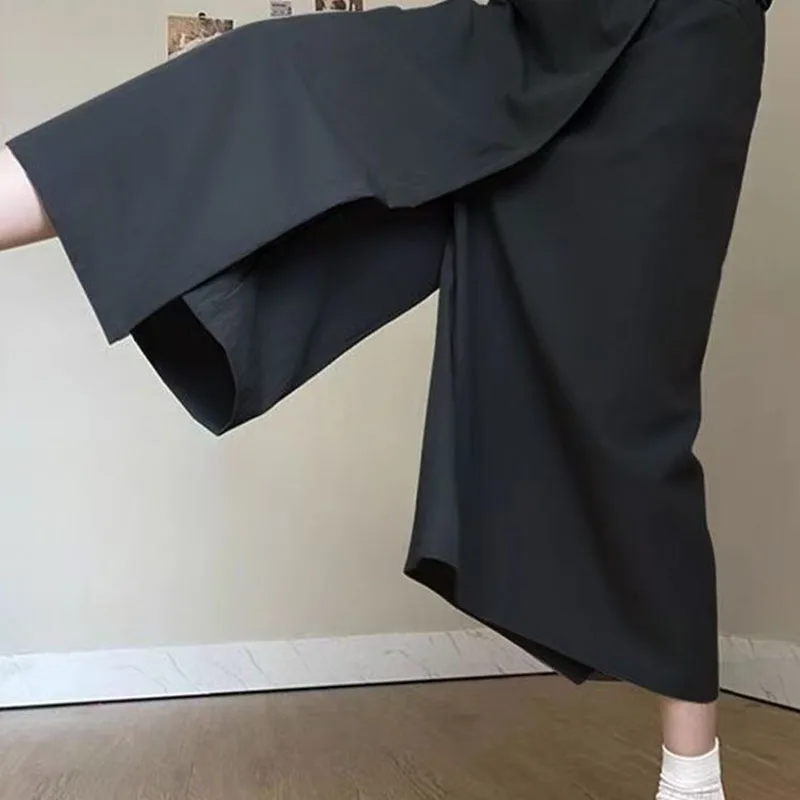 

Slim Skirt with High Waist Quick-Drying Culottes Summer 2025 New Loose Thin Pants Split Casual Culottes