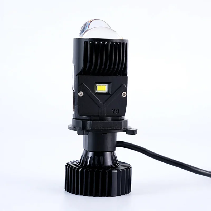 2PCS Y3 lens with matrix laser H4 near and far integrated headlight ultra bright 55W automotive led headlight y3 fisheye light