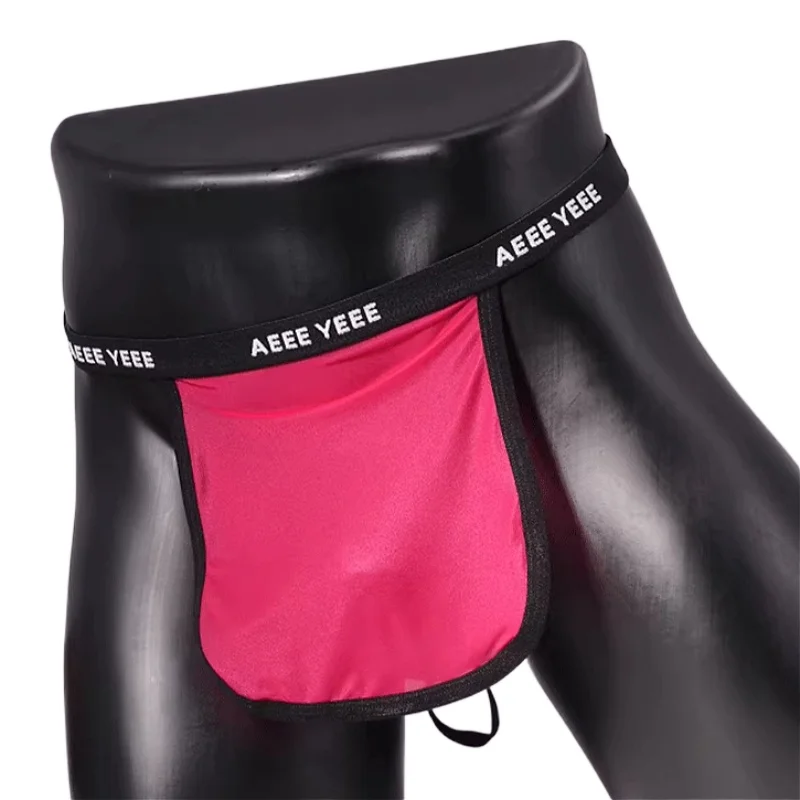 

Sexy Lingerie Mens Underwear Transparent Ice Silk Thongs Homme Sexy Men Sissy Panties Male G-Strings Low Waist Youth T-Panties