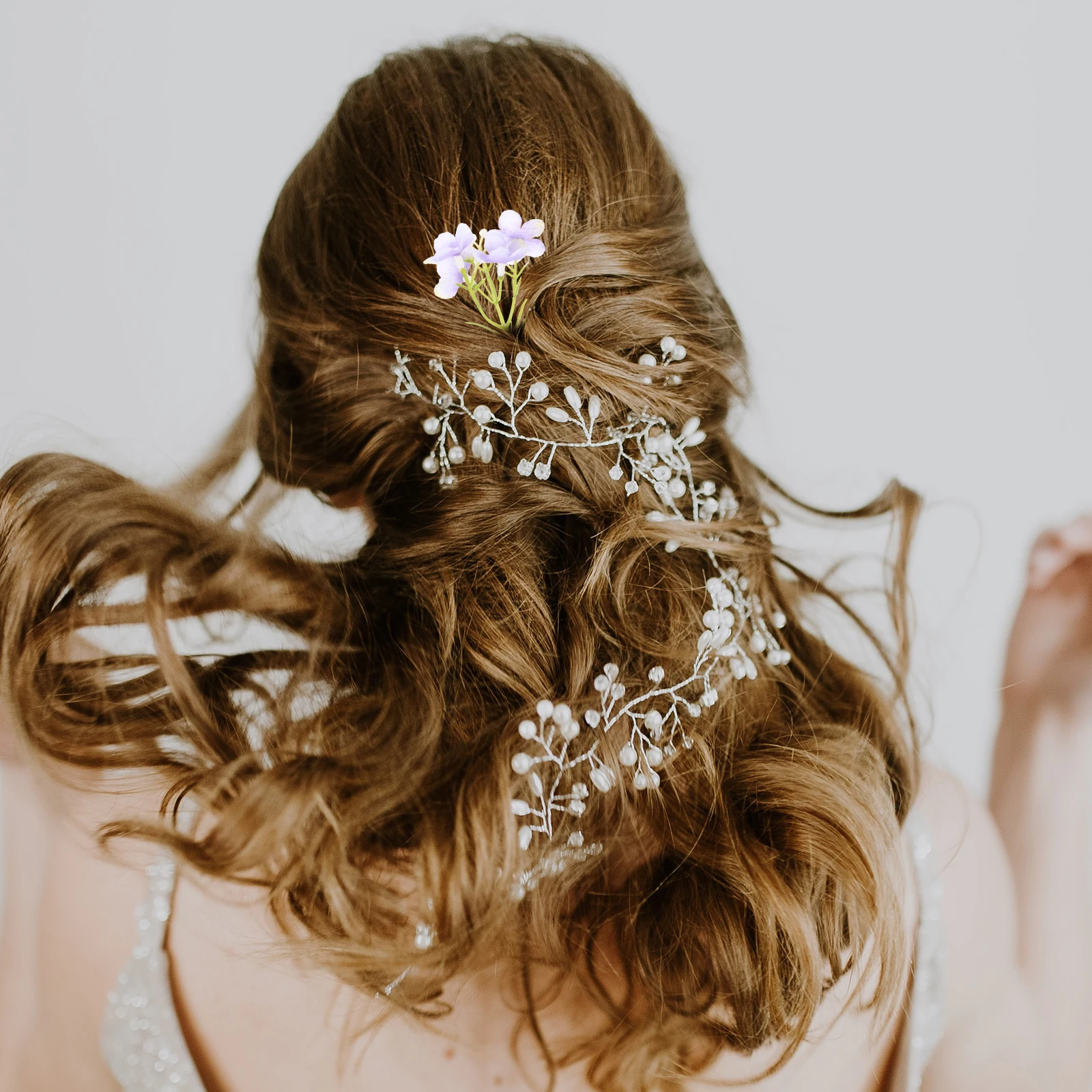 

20 Pcs Fake Flowers Simulated Hair Accessories Faux Hydrangea Artificial Lavender Hydrangeas Bride