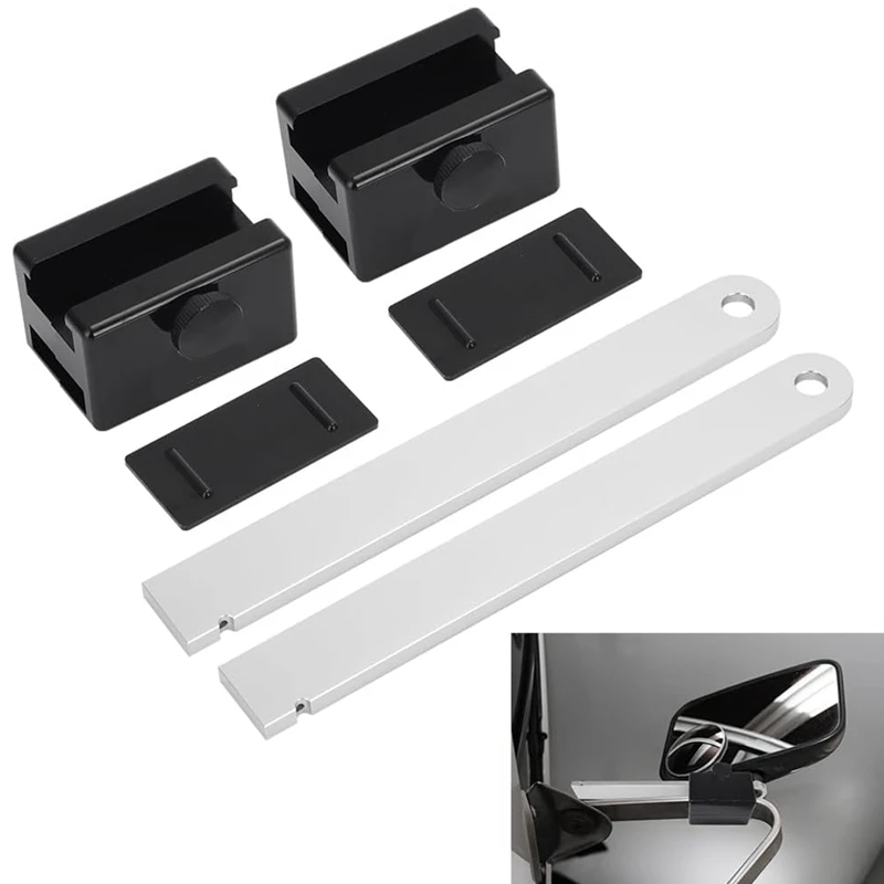 Super Sale Aluminum Blocks& Extension Bars Towing Mirror Extend Kit for Ford F150 F-250 F350 F450 Bronco 1980-19916 5.5" Rearwar