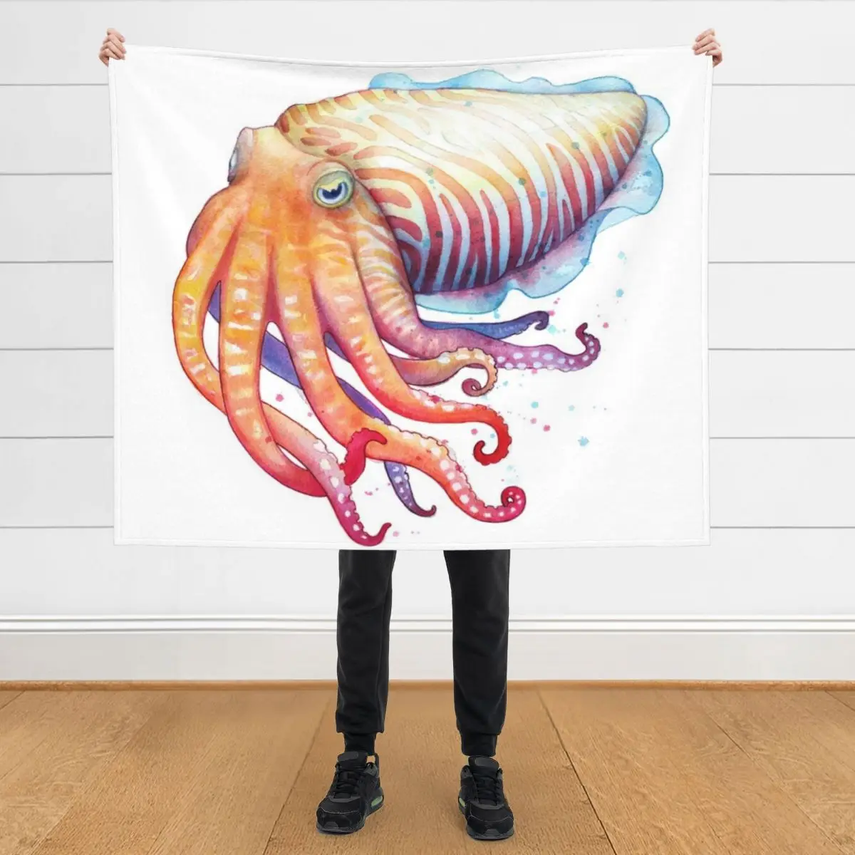 

Cuttlefish Throw Blanket Sofas warm winter Retros Blankets