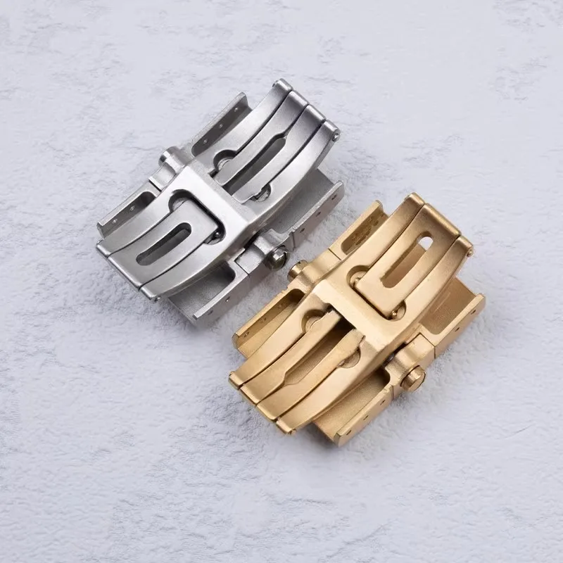 إكسسوارات الساعة مناسبة لـ Ulysse Nardin Athens مشبك حزام مطاطي عالي الجودة من الفولاذ المقاوم للصدأ بإبزيم على شكل فراشة 20 مم