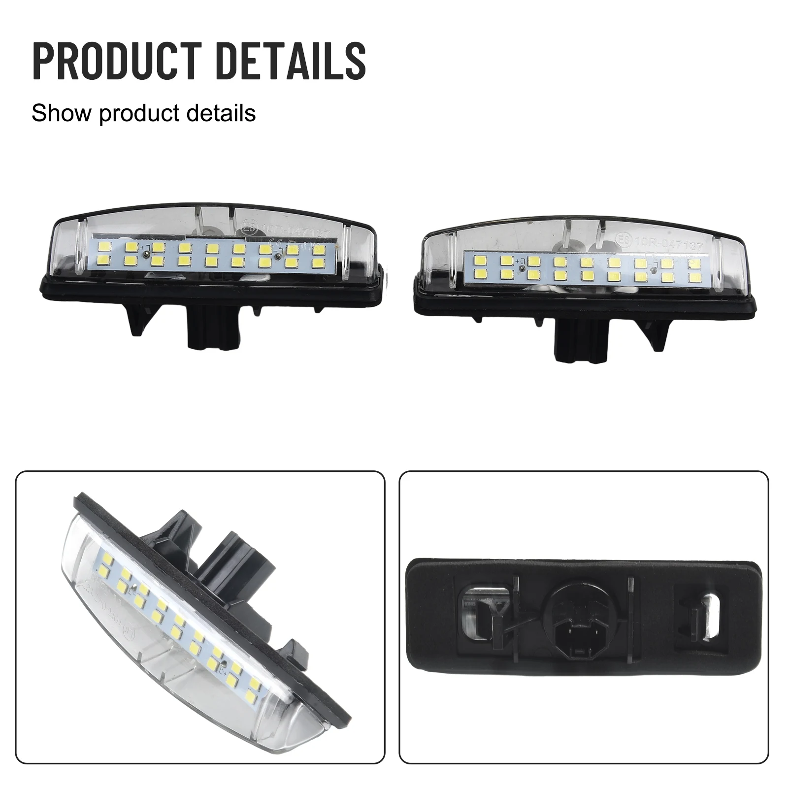 2Pcs License LED Plate Light 8127130290 For Lexus IS300 Sedan ES300/ES330/GS300/GS400/GS430/RX330/RX350/RX400h For Camry-