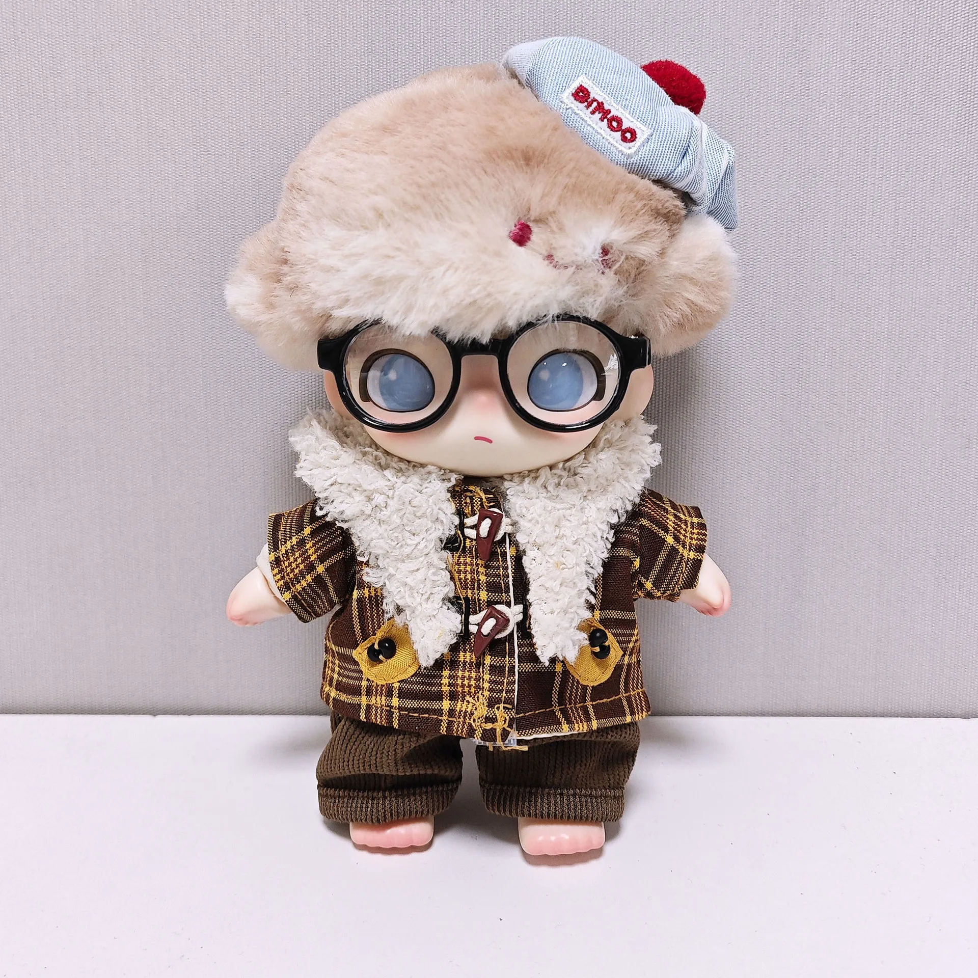 

DIMOO/LABUBU 15/17cm Clothing Heartbeat Special Blend Series Winter Hooded Cotton Trench Coat Set – Also For DIMOO 15cm Dolls