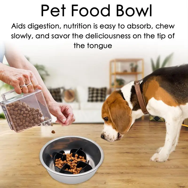 Slow Feeder Dog Bowls Silicone Slow Feeder Dog Bowl Anti Gulping Healthy Eating Raised Dog Bowl Pet Bowl Slow Eating Dog Bowl