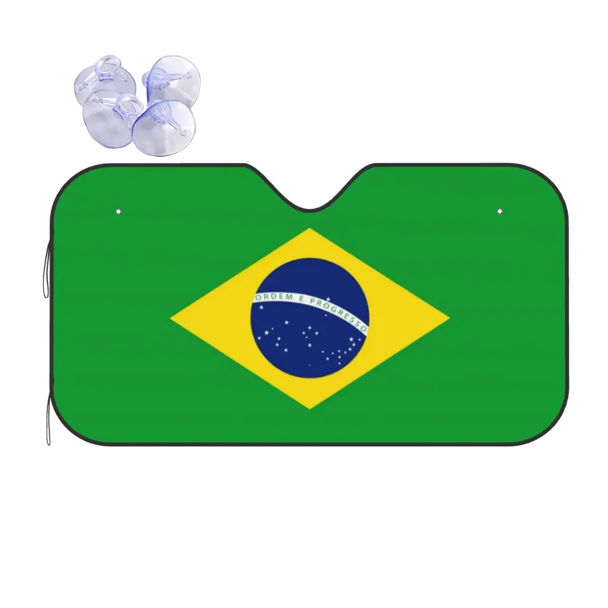 Brazil Flag Vintage Windshield Sunshade 76x140cm Foils Car Window Windscreen Cover Front Window Cover