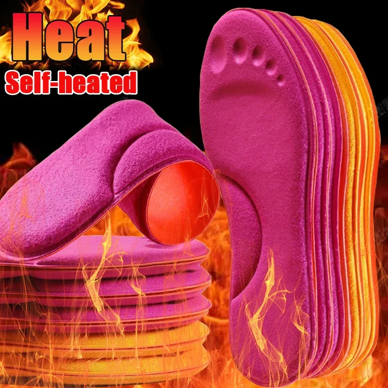 1/3pairs Self Heating Insoles Thermostatic Thermal Insole Massage Memory Foam Arch Support Shoe Pad Heated Pads Winter Men Women