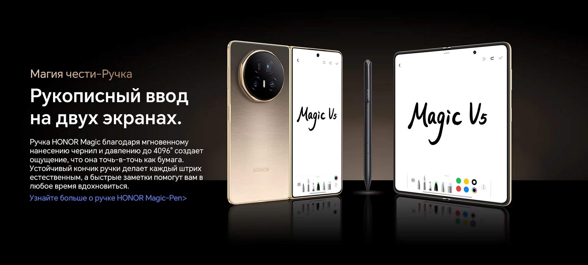 Original New HONOR Magic V5 Global Version 5G Foldable LTPO OLED 120Hz Display 7.95" 50MP Cameras Snapdragon 8 Elite 5820mAh 66W